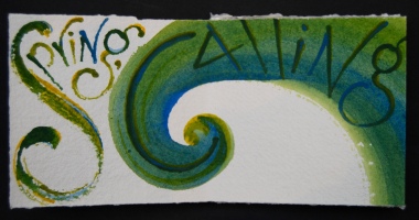 Detail from Proclaiming Spring, words by Maureen Duffy, artist's book by Liz Mathews